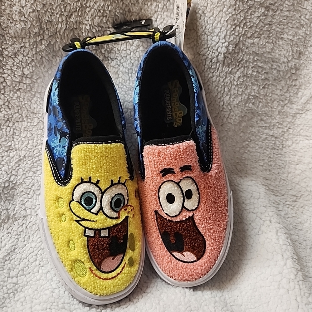 SpongeBob SquarePants Yellow and Pink Kids Sneakers